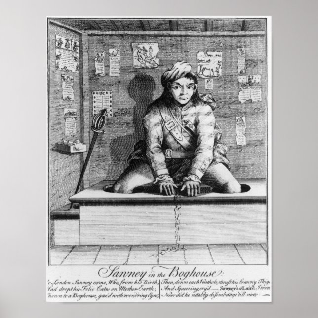Sawney im Boghouse, 1745 Poster (Vorne)