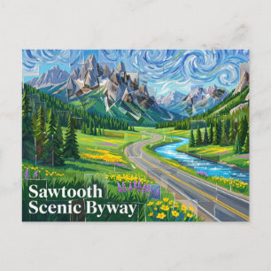 Sawtooth Scenic Byway Idaho Postkarte