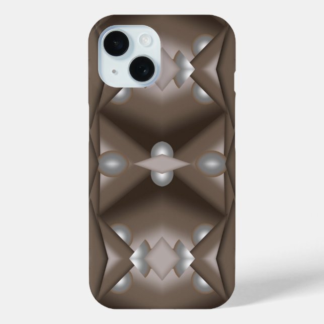 Sawzahnausschnitt Concentric Earth Tone Ombre Art Case-Mate iPhone Hülle (Rückseite)