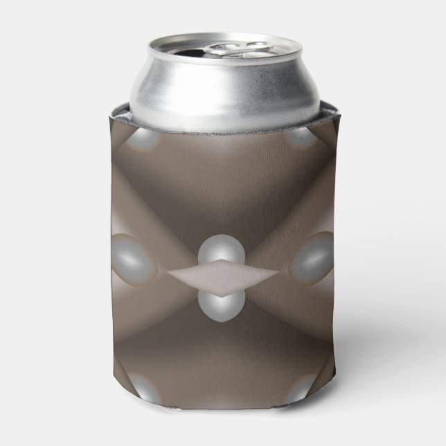 Sawzahnausschnitt Concentric Earth Tone Ombre Art Dosenkühler (Kanne Vorderseite)