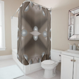 Sawzahnausschnitt Concentric Earth Tone Ombre Art Duschvorhang