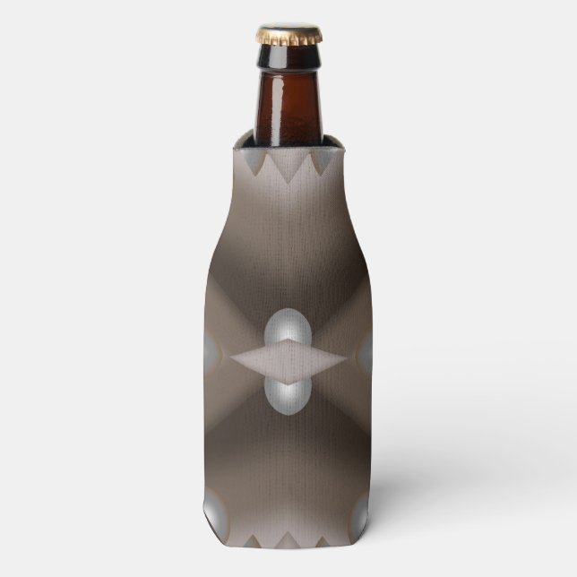 Sawzahnausschnitt Concentric Earth Tone Ombre Art Flaschenkühler (Flaschenvorderseite)