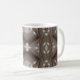 Sawzahnausschnitt Concentric Earth Tone Ombre Art Kaffeetasse