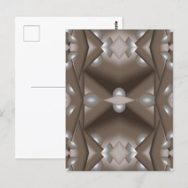 Sawzahnausschnitt Concentric Earth Tone Ombre Art Postkarte