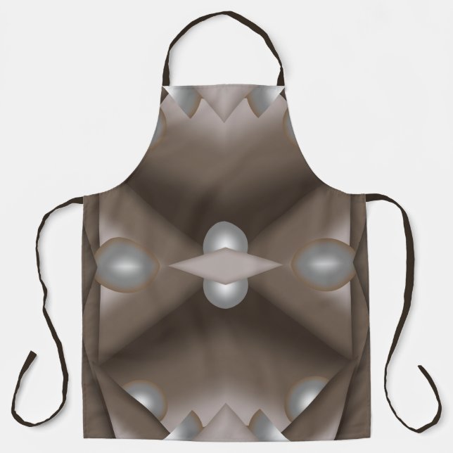 Sawzahnausschnitt Concentric Earth Tone Ombre Art Schürze (Vorderseite)