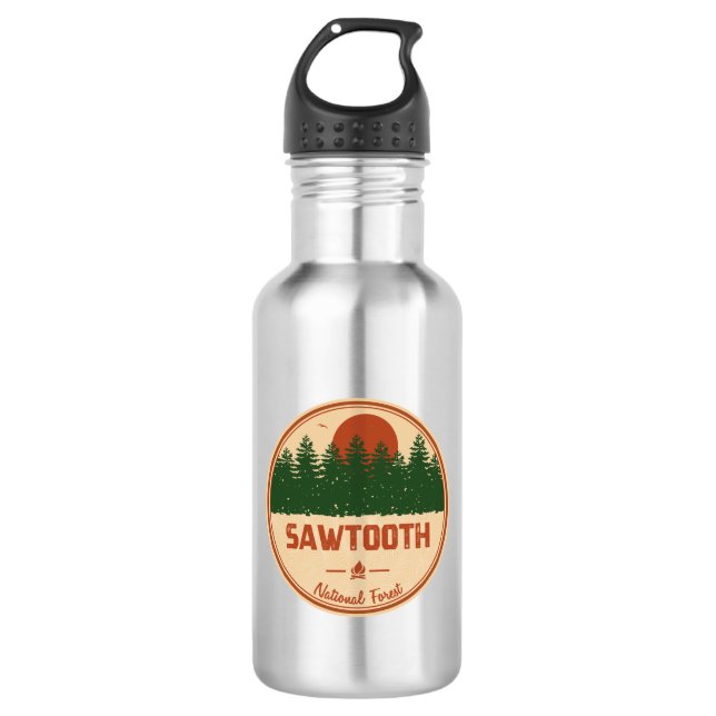 Sawzahnwald Edelstahlflasche (Vorderseite)