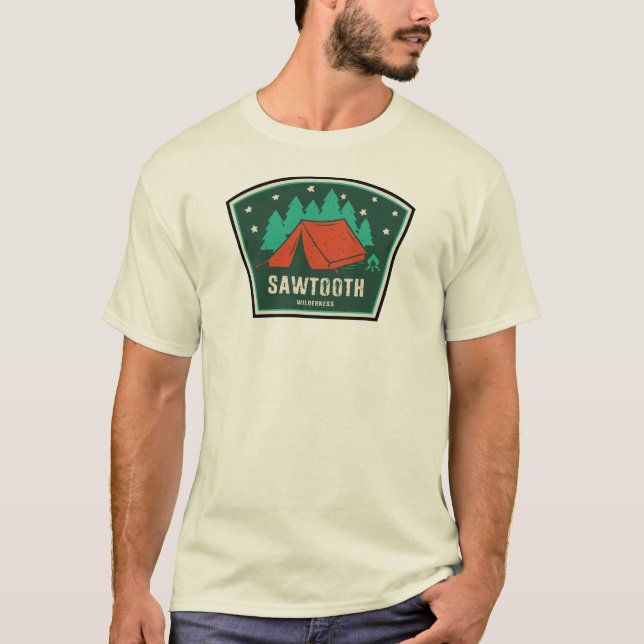 Sawzahnwilderness Idaho Camping T-Shirt (Vorderseite)