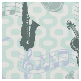 Sax and Violins Pattern Stoff