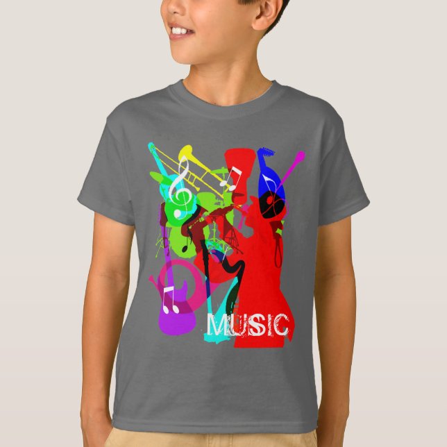 Sax Player Musical Instrument Medley Music Graphic T-Shirt (Vorderseite)