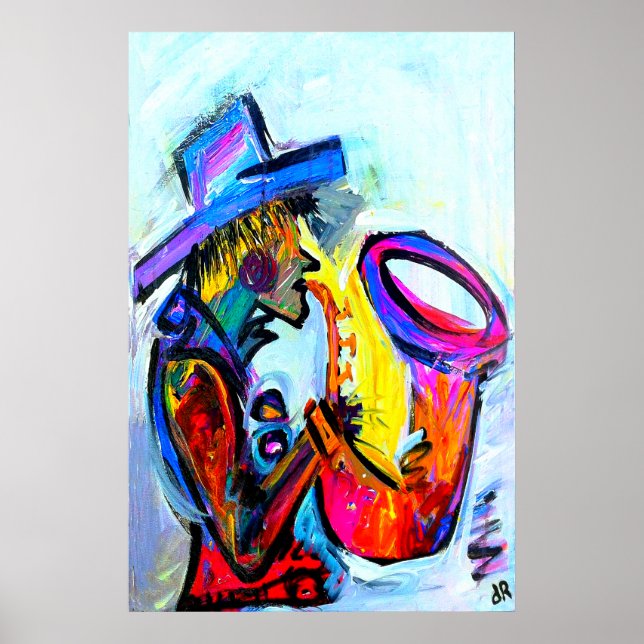sax und abstrakt 24x36 poster (Vorne)