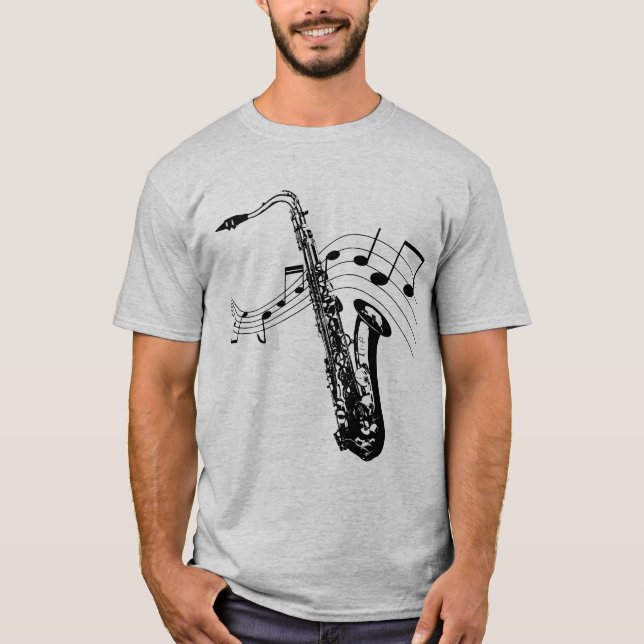 Sax und Anmerkungs-T - Shirt (Vorderseite)