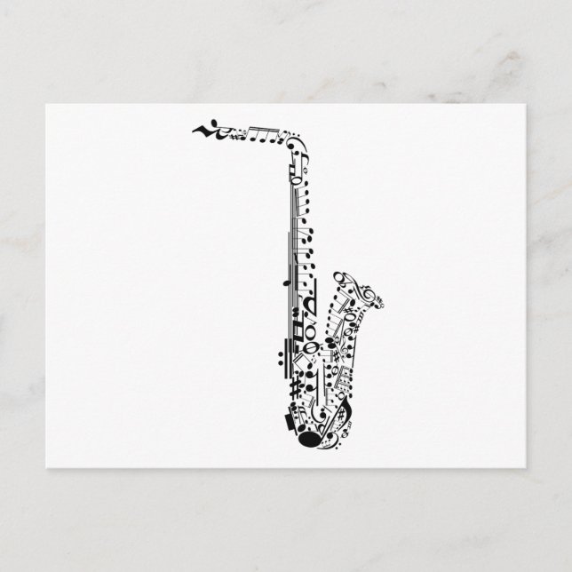 Saxaphone Anmerkungen Postkarte (Vorderseite)