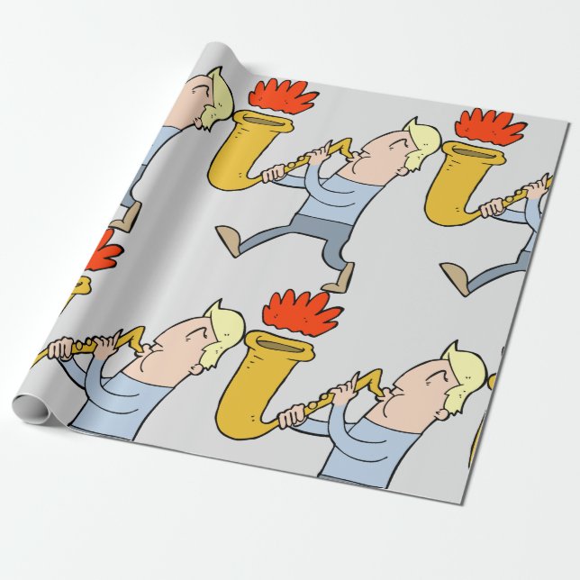 Saxaphone Musician Wrapping Paper spielen Geschenkpapier (Ungerollt)