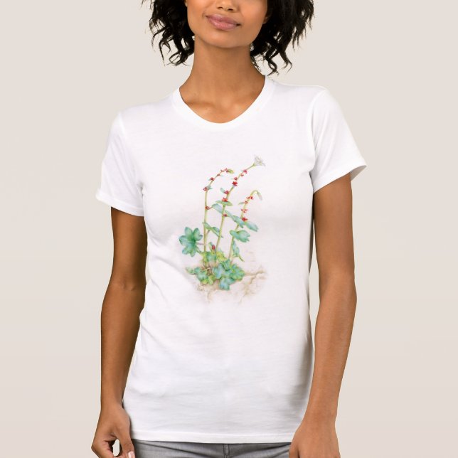 Saxifraga cernua Aquarellkunst T - Shirt (Vorderseite)