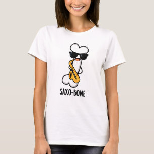 Saxo-bone Funny Bone Funny Music Pun T-Shirt