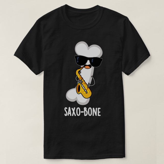 Saxobone Funny Bone Music Instrument Puff 1 T-Shirt (Design vorne)