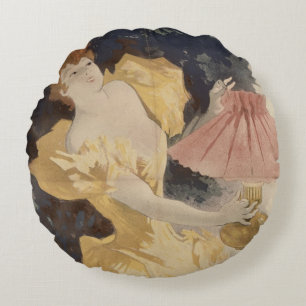 Saxoleine, Frankreich1890's Rundes Kissen