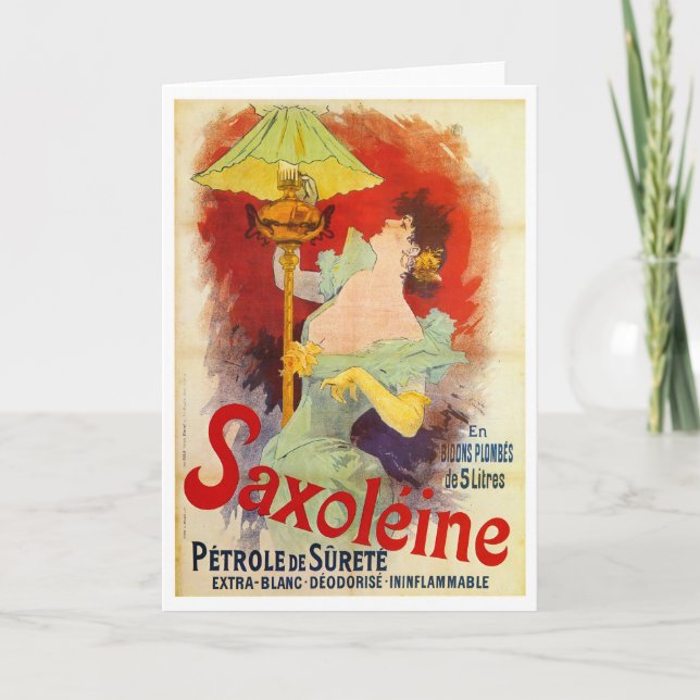 Saxoleine, Jules Chéret Karte (Vorderseite)