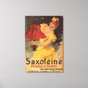 Saxoleine Lampen-Öl-Rot-Lampenschirm Leinwanddruck