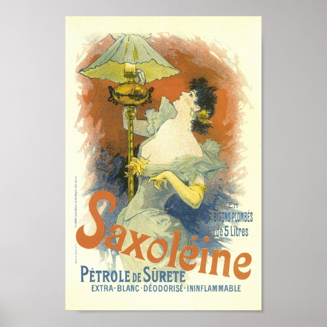Saxoleine Vintage französische Werbung Poster (Vorne)