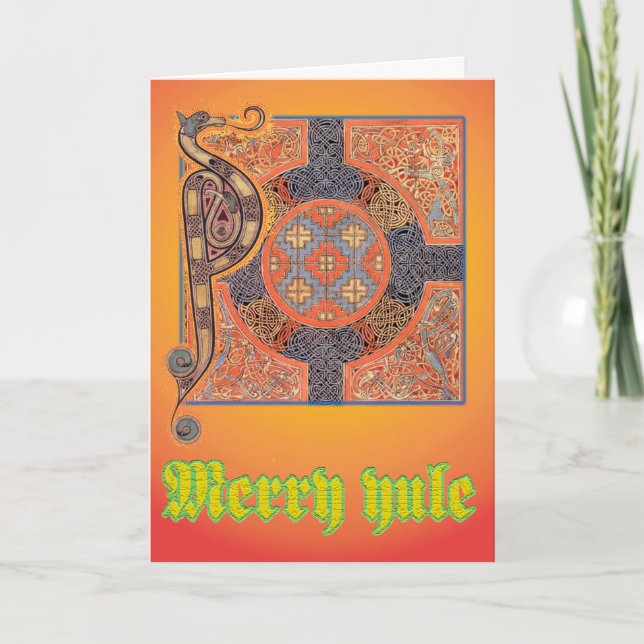 Saxon Dragon Weihnachten Card Karte (Vorderseite)