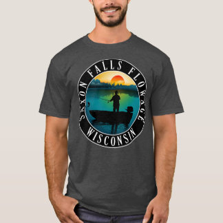 Saxon Falls Flowage Wisconsin Fischerei T-Shirt