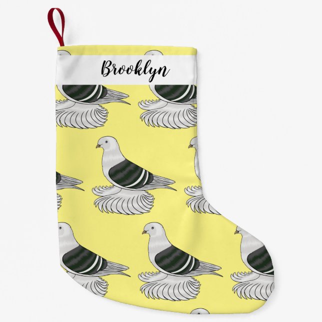 Saxon Shield Taube Cartoon Kleiner Weihnachtsstrumpf (Vorderseite)