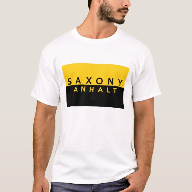 saxony anhalt region flagge deutscher land text na T-Shirt (Vorderseite)