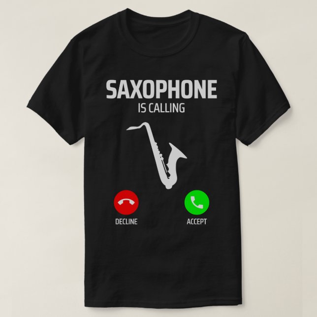 Saxophon 1 T-Shirt (Design vorne)