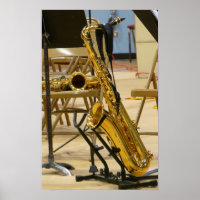Saxophon auf dem Stand der Jazz-Erwägung