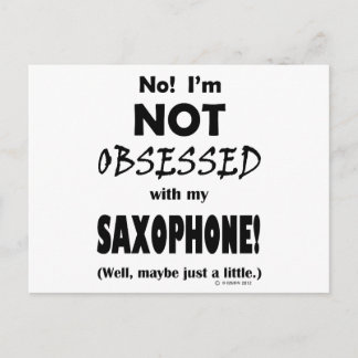 Saxophon besessen postkarte