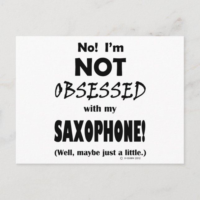 Saxophon besessen postkarte (Vorderseite)