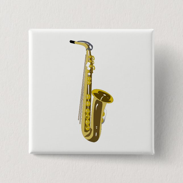 Saxophon Button (Vorderseite)