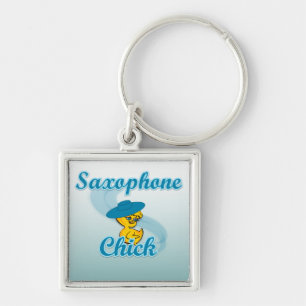 Saxophon Chick #3 Schlüsselanhänger