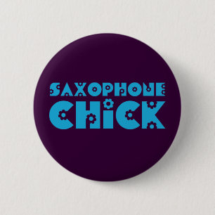 Saxophon Chick Button