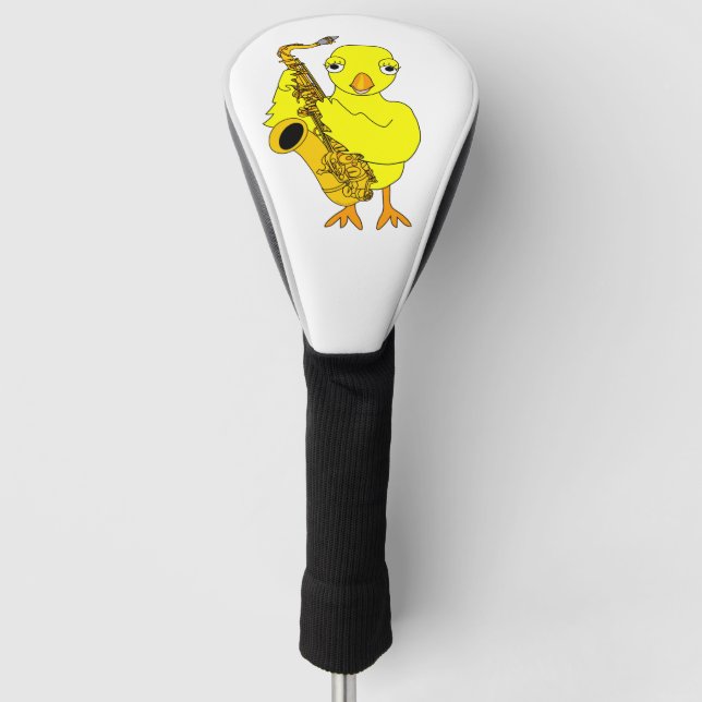 Saxophon Chick Golf Headcover (Vorderseite)