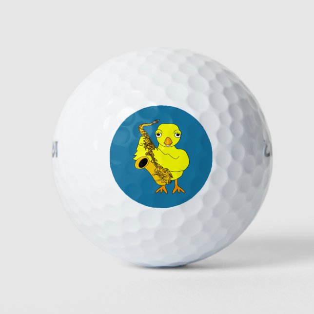 Saxophon Chick Golfball (Vorderseite)