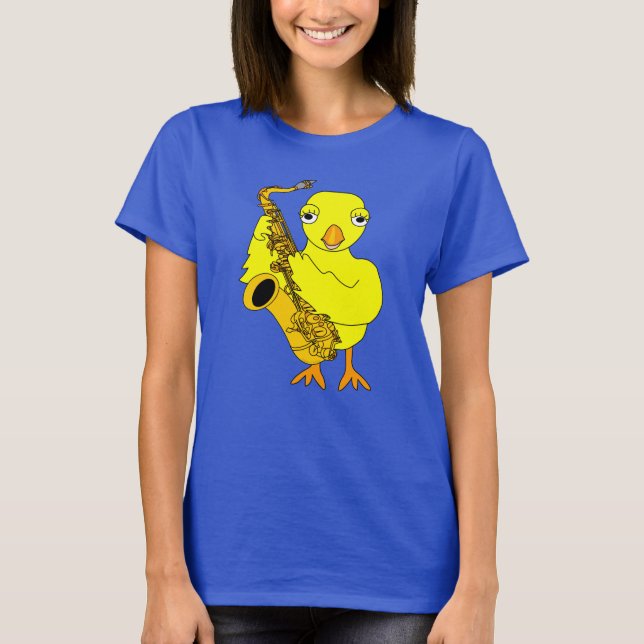 Saxophon Chick T-Shirt (Vorderseite)