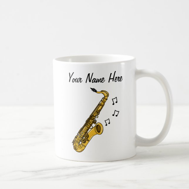 Saxophon Custom Tasse Sachsenophonist Musikergesch (Rechts)