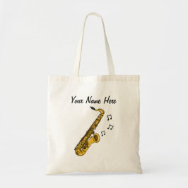 Saxophon Custom Tote Bag Saxophonist Geschenk Tragetasche