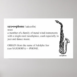Saxophon Definition Poster