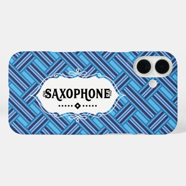 Saxophon Emblem Case-Mate iPhone Hülle (Rückseite (Horizontal))