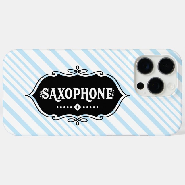 Saxophon Emblem Case-Mate iPhone Hülle (Rückseite (Horizontal))