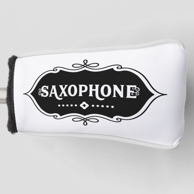 Saxophon Emblem Golf Headcover (Vorderseite)