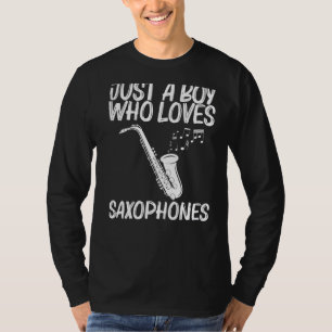 Saxophon-Entwürfe für Jungen Männer - Musikinstrum T-Shirt