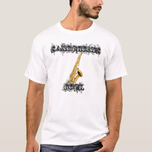 Saxophon-Felsen T-Shirt