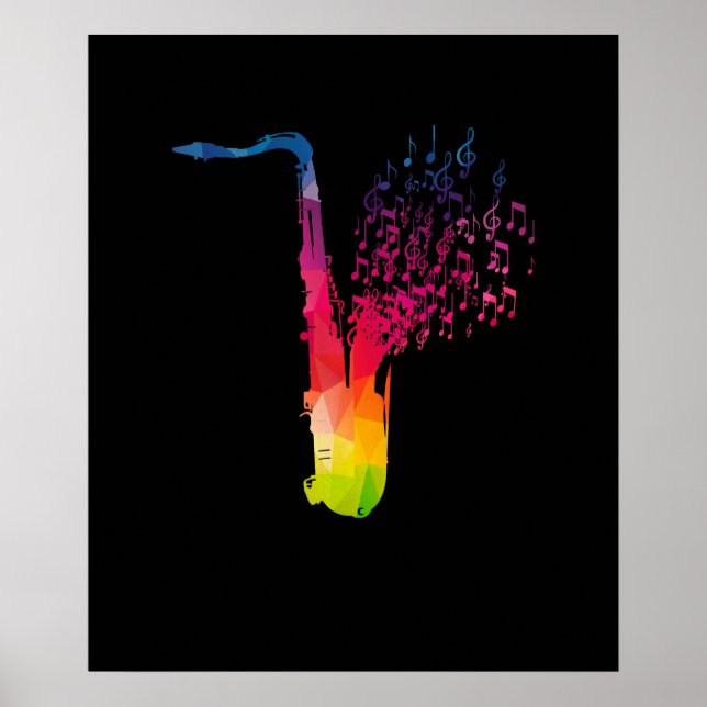Saxophon - Geschenk des Jazzmusikers Saxophonist Poster (Vorne)
