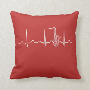 SAXOPHON-HERZSCHLAG KISSEN