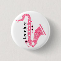 Saxophon-Illustration in rosa Glitzer-Textur