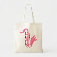 Saxophon-Illustration in rosa Glitzer-Textur